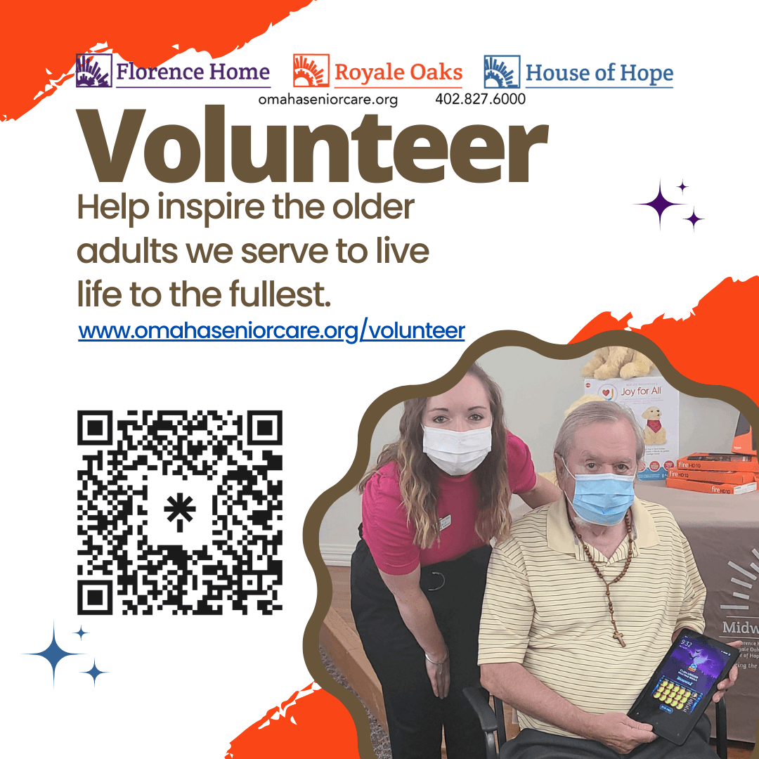 Volunteer - help inspire the older adults we serve to live life to the fullest. 