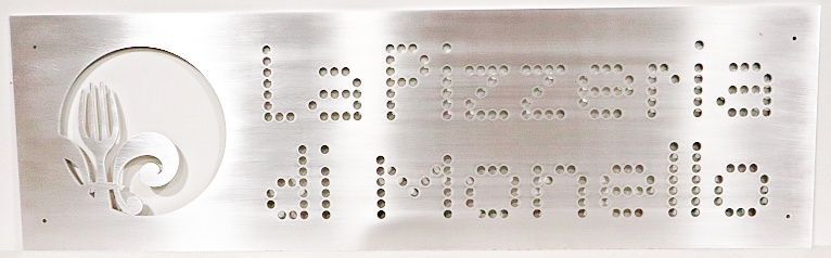 M8185 - Aluminum Sign for "La Pizzeria di Monello"