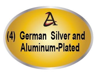 M7250 - (4) Nickel-Silver, Stainless Steel, and Aluminum Coated Plaques