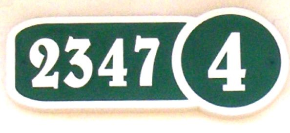 KA20877 - Carved HDU  Address Street Number Sign