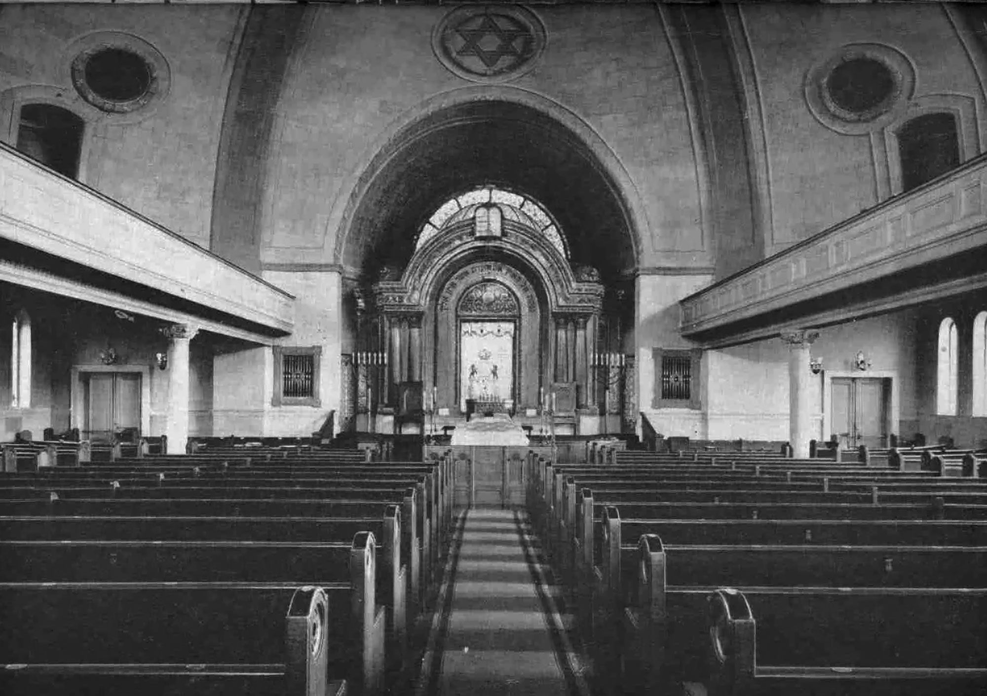 Inside the Bikur Cholim synagogue when empty