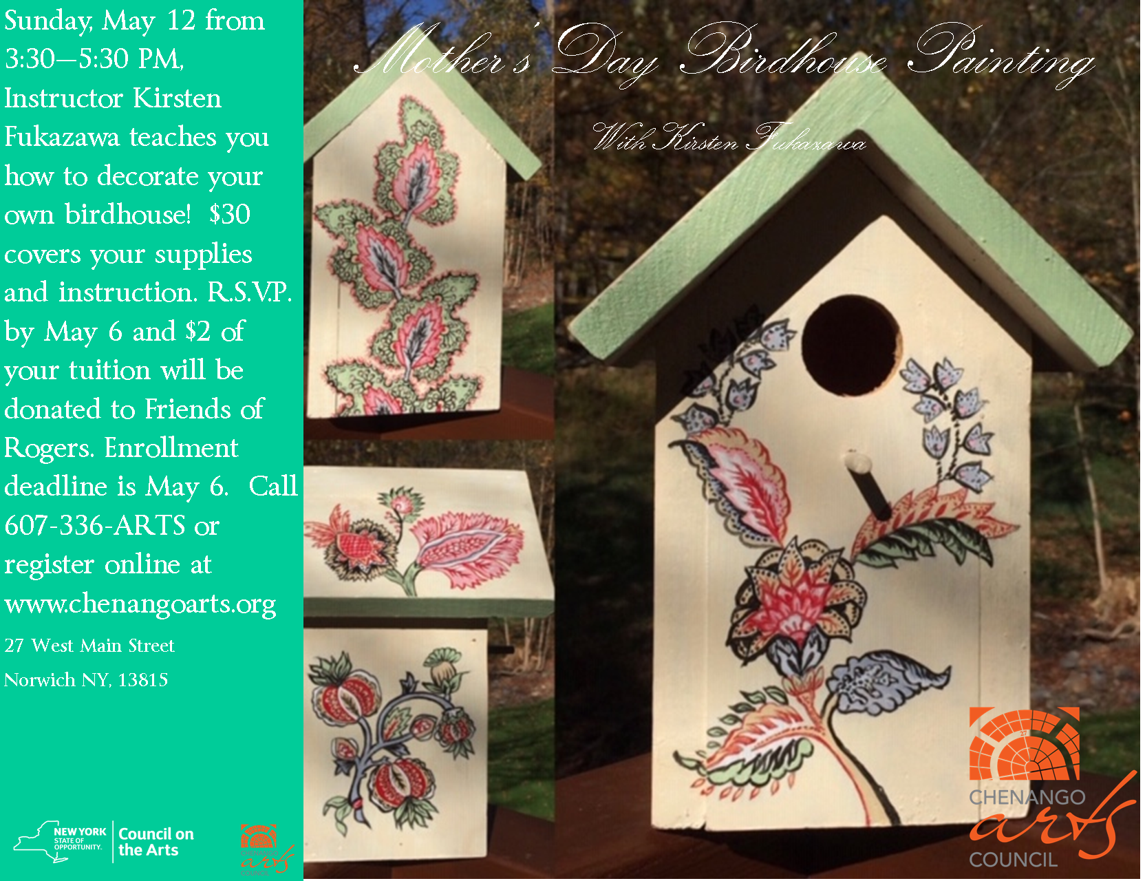 Mother’s Day Birdhouse Painting With Kirsten Fukazawa
