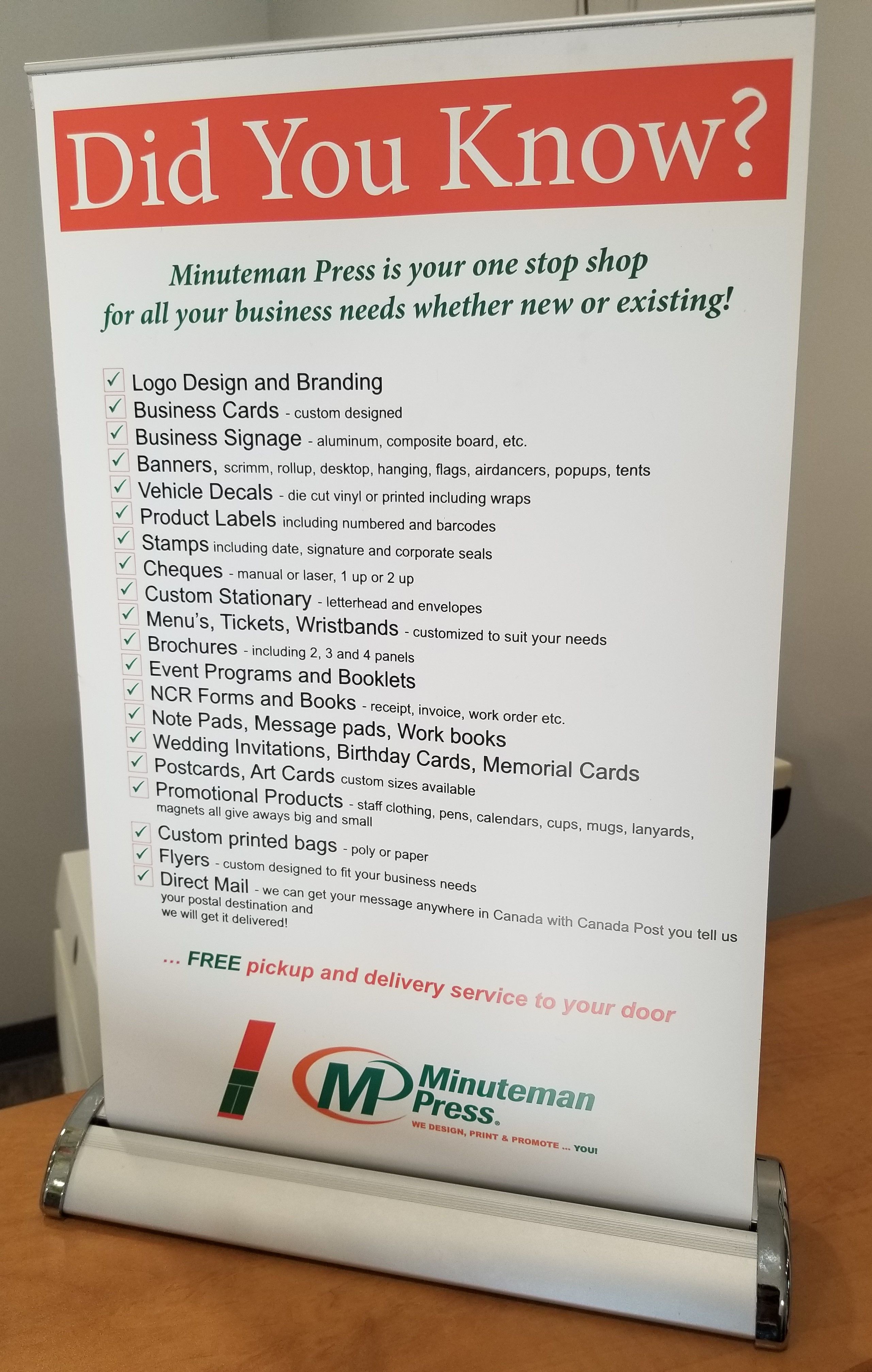 Table Top Signs