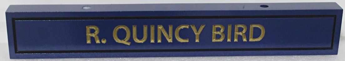 C12077 - Carved and Sandblasted Sign for "R. Quincy Bird"