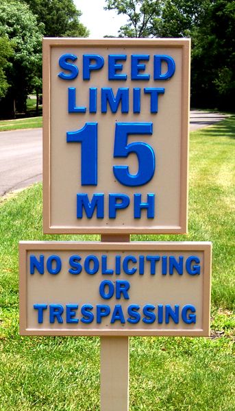 CNC ROUTED SIGN, SPEED LIMIT SIGN2