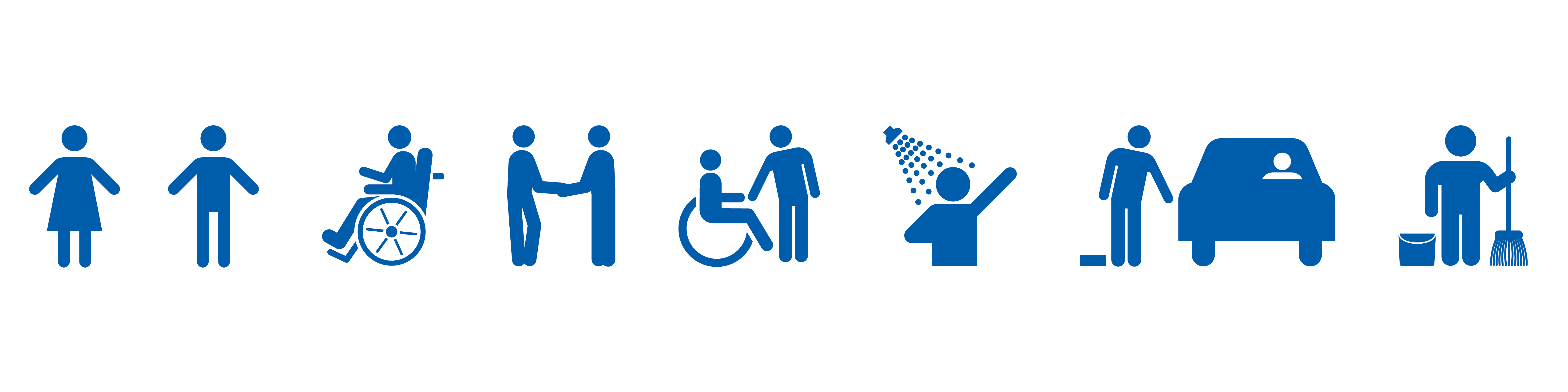 Graphic icons of people with disabilities