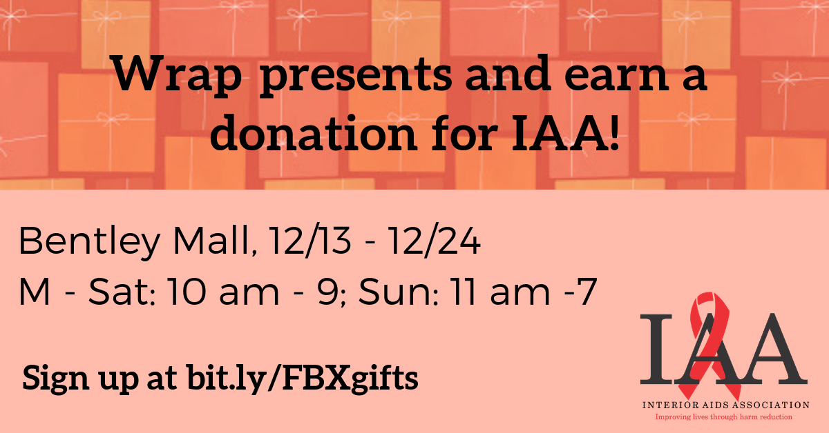Wrap presents and earn a donation for IAA!
