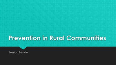 Prevention in Rural Communities