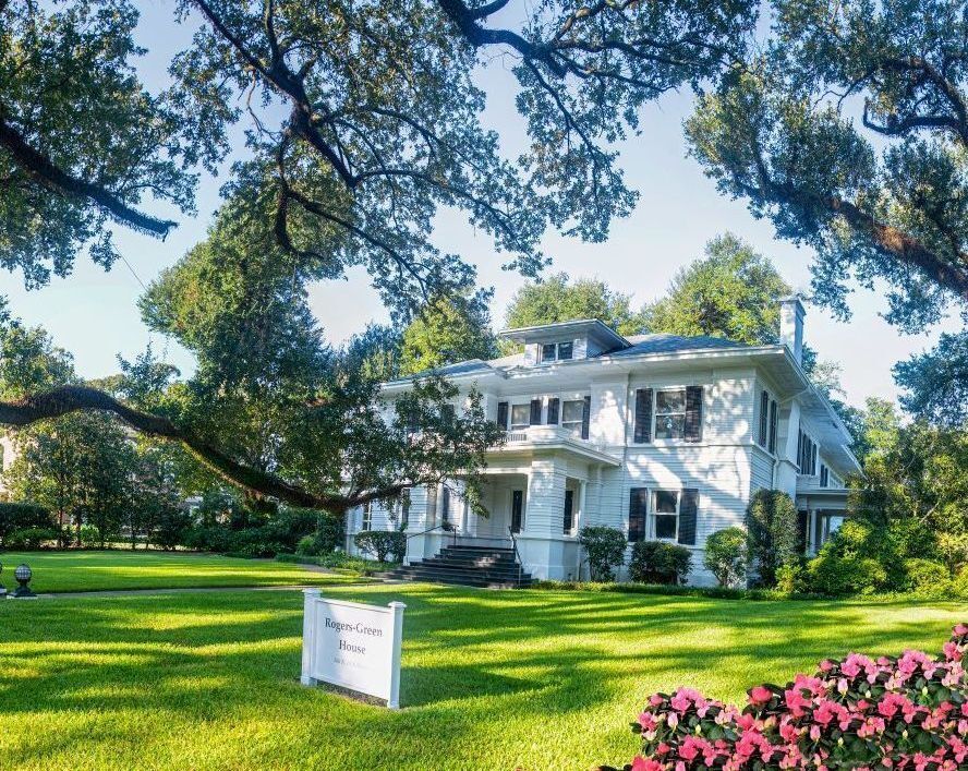 Stately white prairie-style home