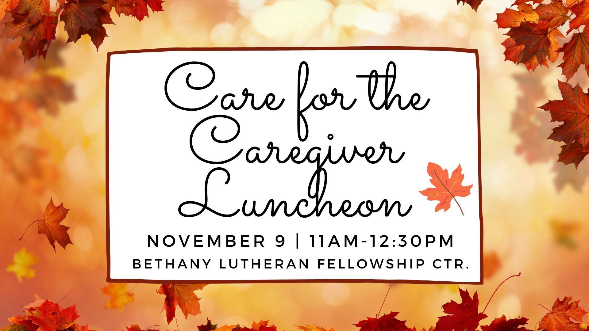 Care for the Caregiver Lunch