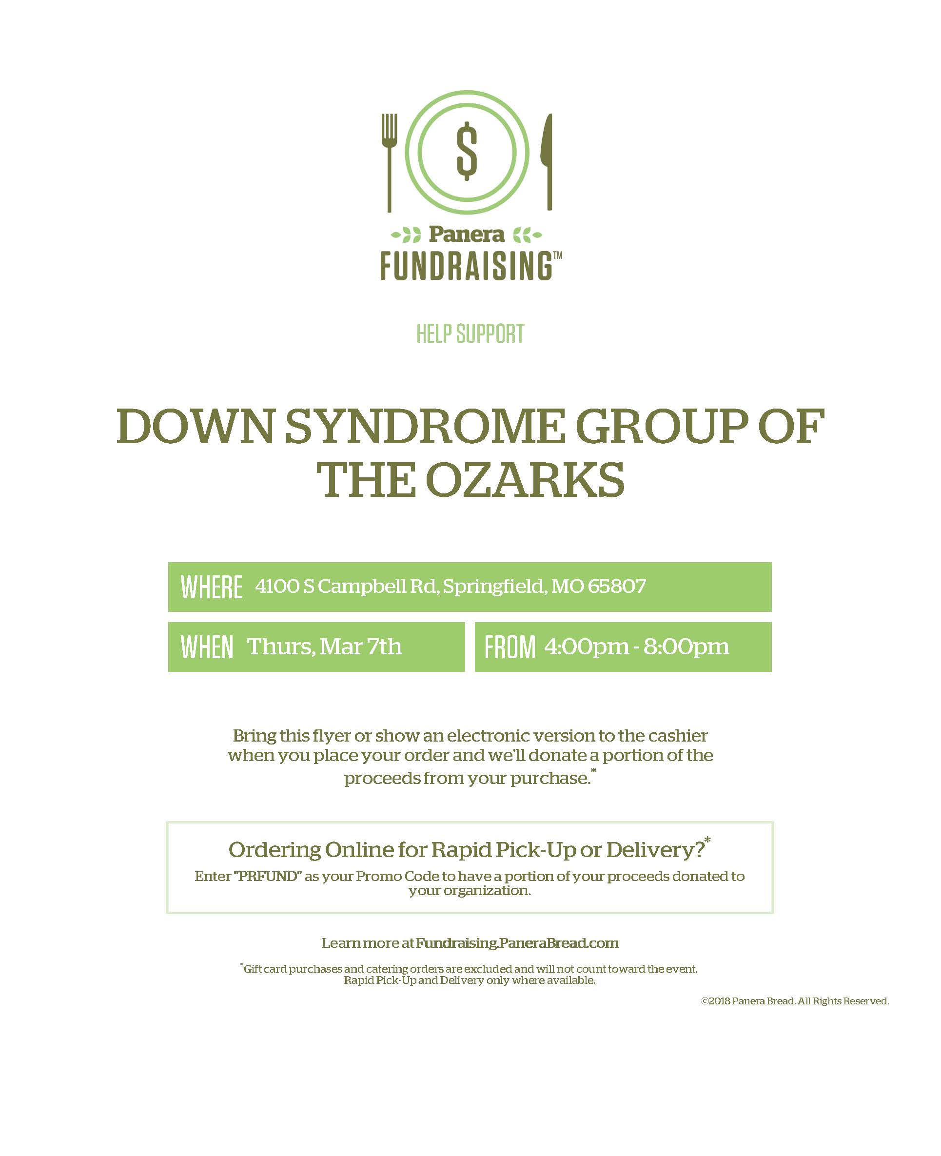 Panera Family Night for DSGO