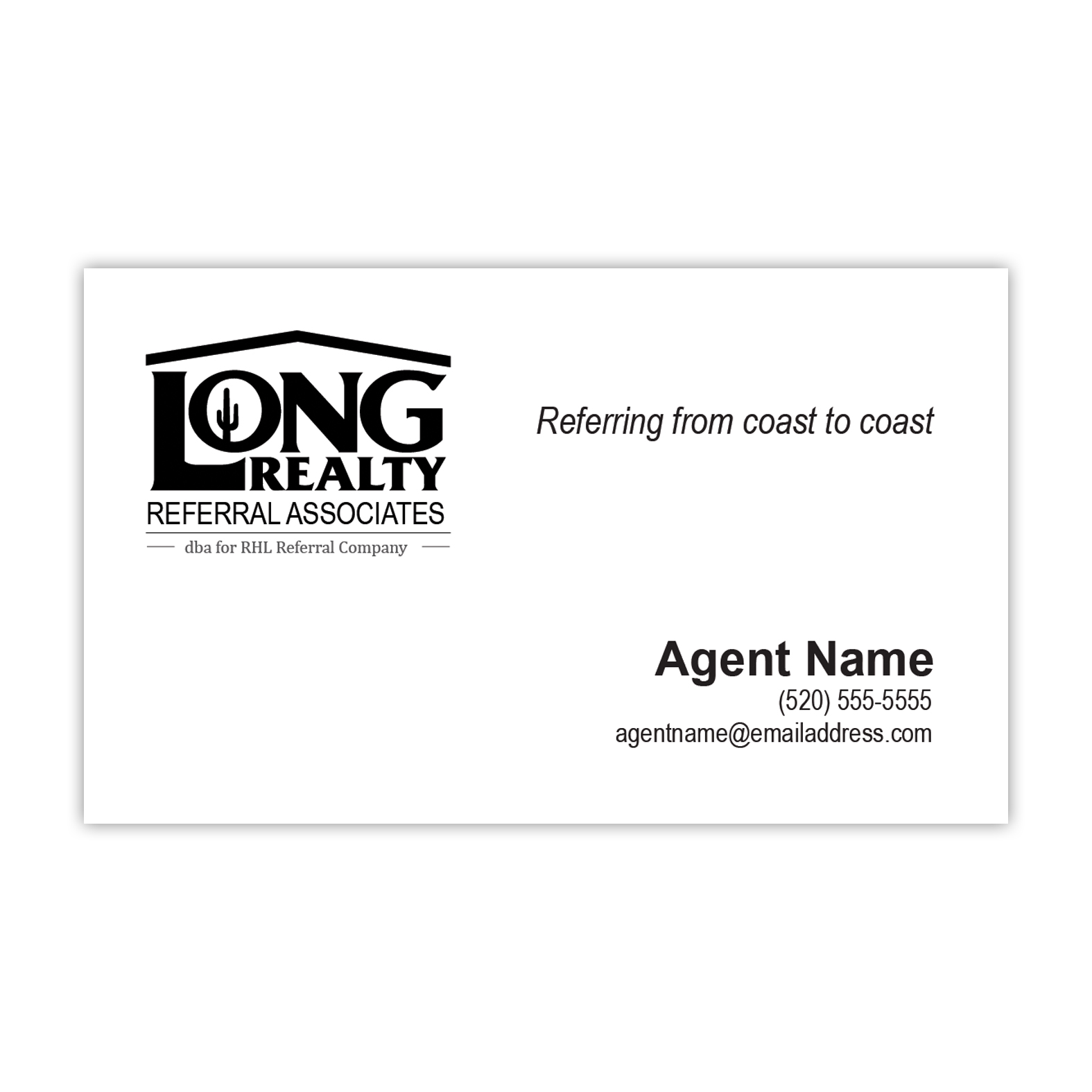 Long Realty Referral Cards Menu