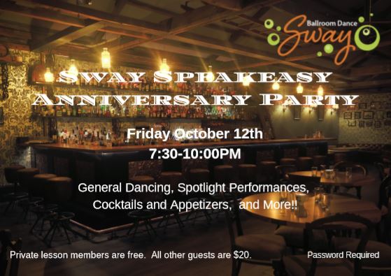Sway Speakeasy 6th Anniversary Party