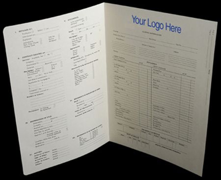 Personalized Title Folders/Title Jackets/Tab Sets