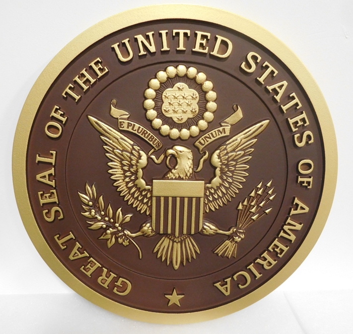 CC7017 - Great Seal of the USA, Painted in Metallic Brass and Bronze Colors