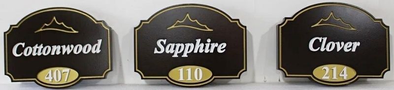 T29211A - Carved High-Density-Urethane (HDU) Room or Building Name and Number Plaques