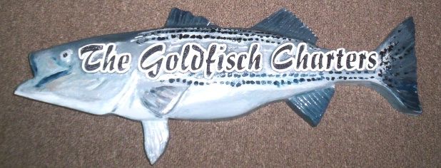 L21380 - Carved Sign with Bass for Charter Fishing Company