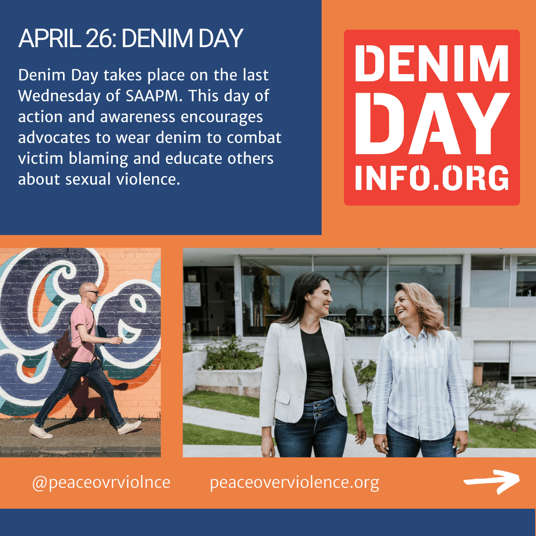 Denim Day is April 26 - wear jeans with a purpose