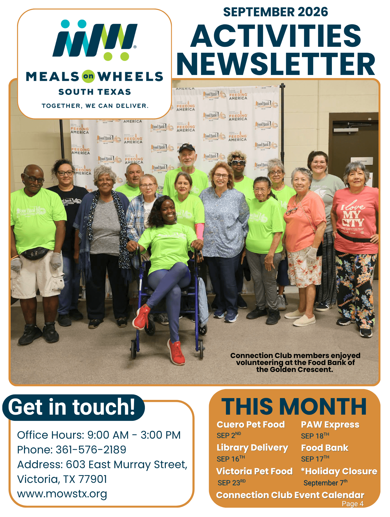 September 2026 Event Newsletter