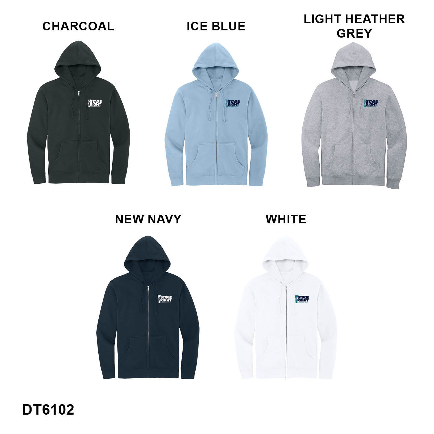 2026 NEW STAGE RIGHT LOGO - UNISEX District® V.I.T.™ Fleece Full-Zip Hoodie