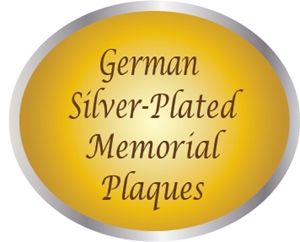 ZP-3000 - Carved Memorial and Commemorative Wall Plaques, Painted Metallic Silver 