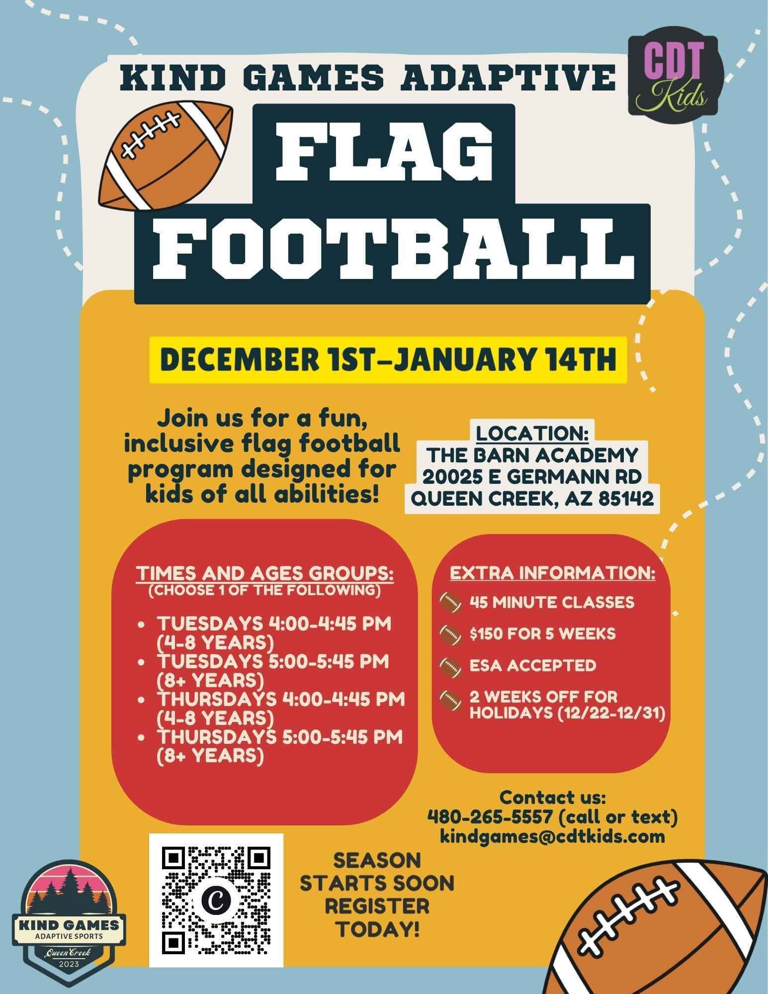 Adapted Flag Football Registration