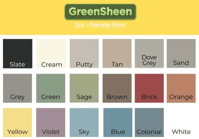 GreenSheen eco-friendly paint available in 18 designer colors at Habitat ReStore Zephyrhills