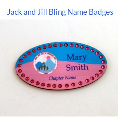 Jack and Jill Bling Name Badges