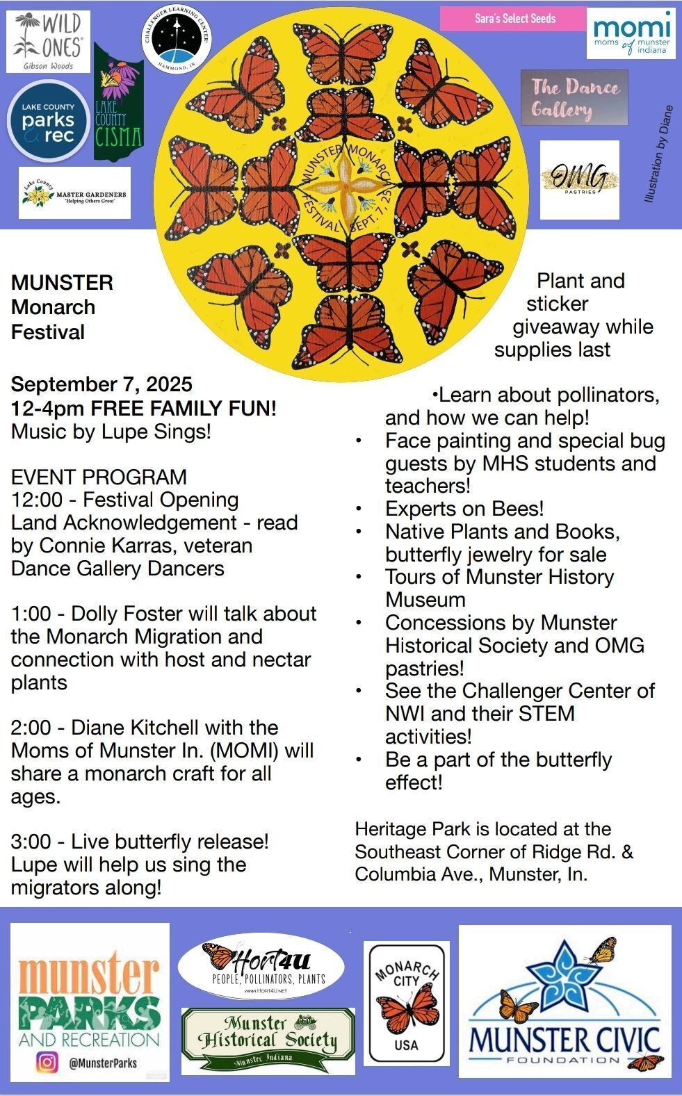 Flier for Munster's Monarch Festival