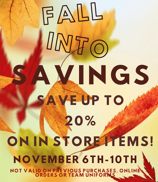 fall sale save 20% storewide