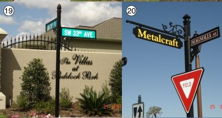 H17002 - Street Signs, Scroll Brackets, and Posts