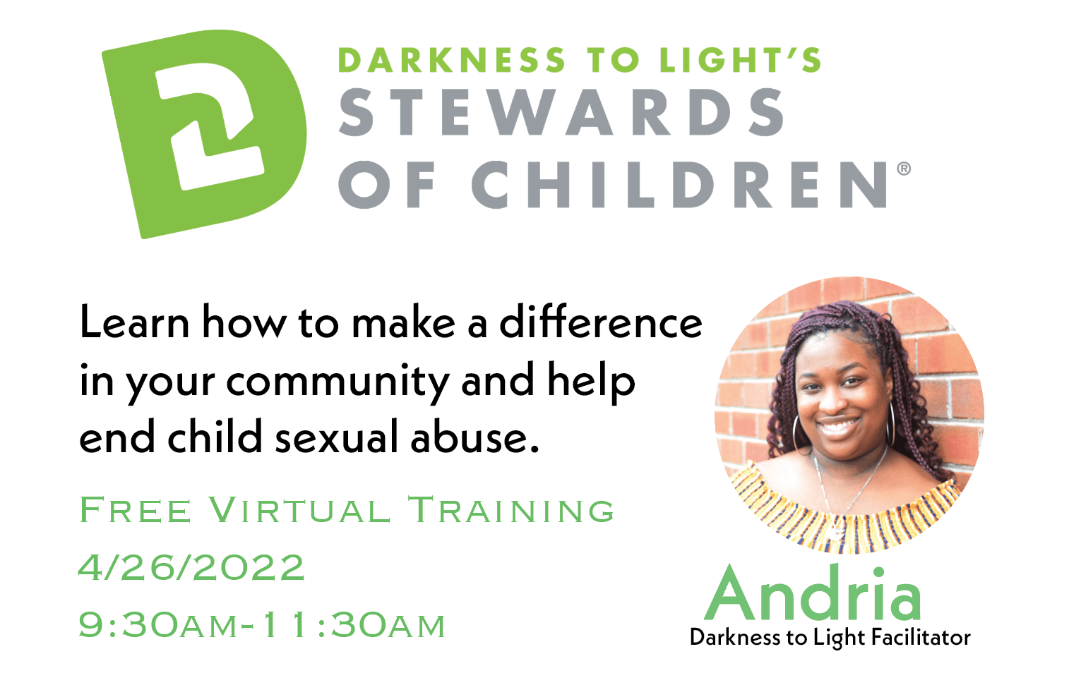 Learn how to make a difference in your community and help end child sexual abuse. 