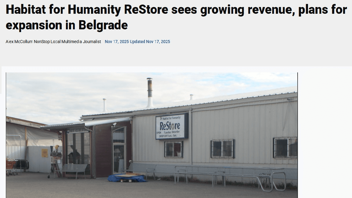 Habitat for Humanity ReStore sees growing revenue, plans for expansion in Belgrade