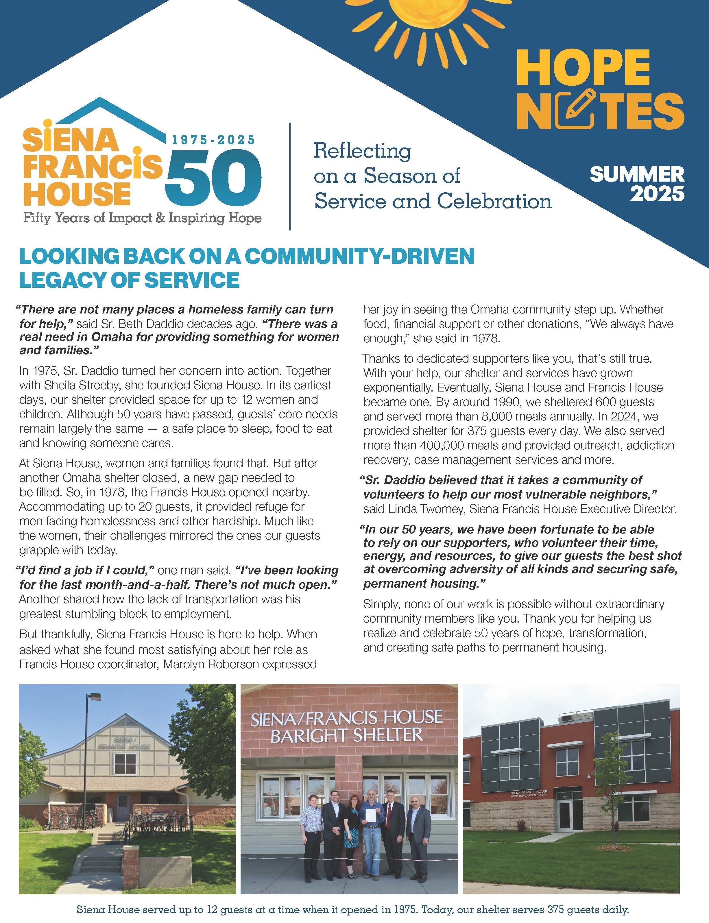 Looking Back on a Community-Driven Legacy of Service