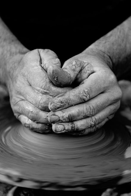 Hands on Pottery Wheel