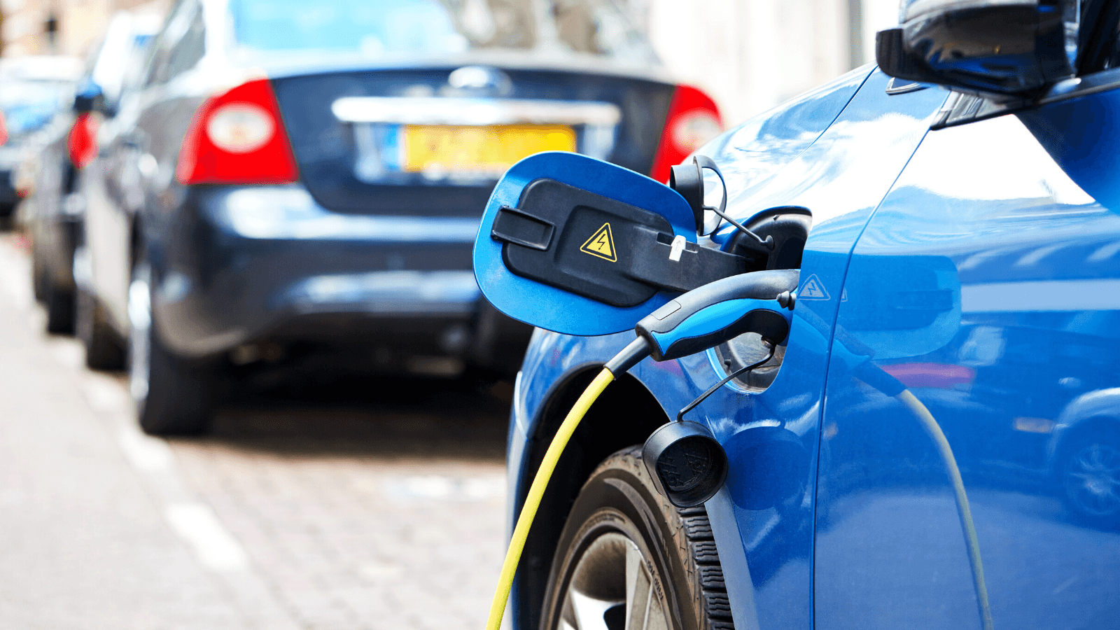 car in electric charging station