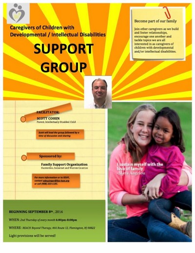 Support Group for Caregivers of Children (under 21) with Developmental or Intellectual Disabilities (Flemington)