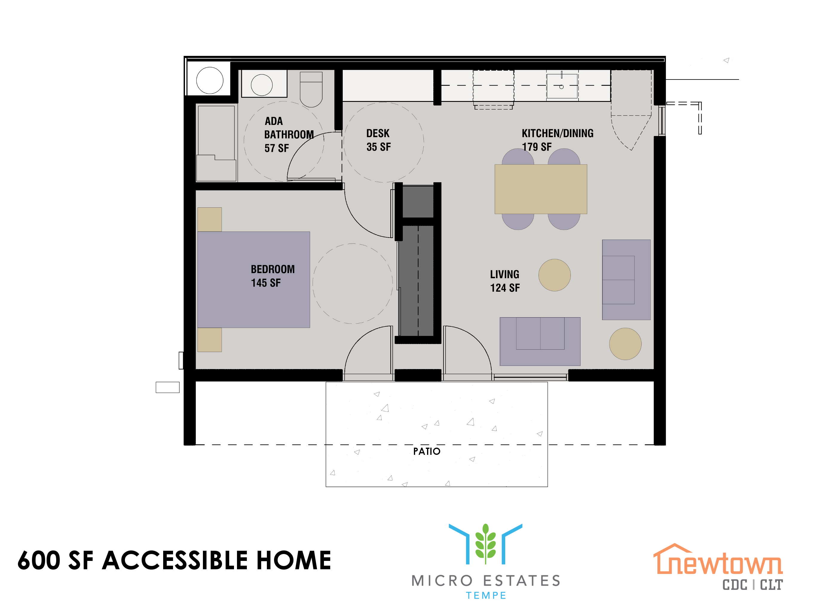 Plano de planta para la casa accesible