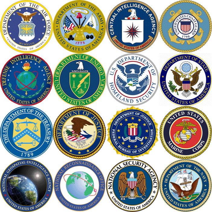 AP-3015 - Carved Plaques of the  Seals of US Intelligence Agencies,  Artist Painted