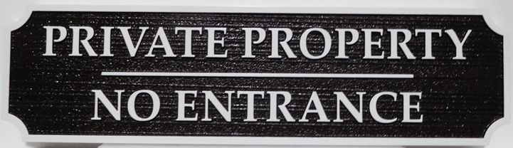 I18991 - Carved Private Property Sign, with Raised Text 