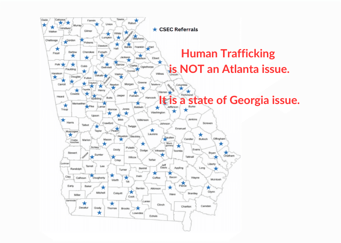 When children are involved, Human Trafficking is referred to as Commercial Sexual Exploitation of Children.