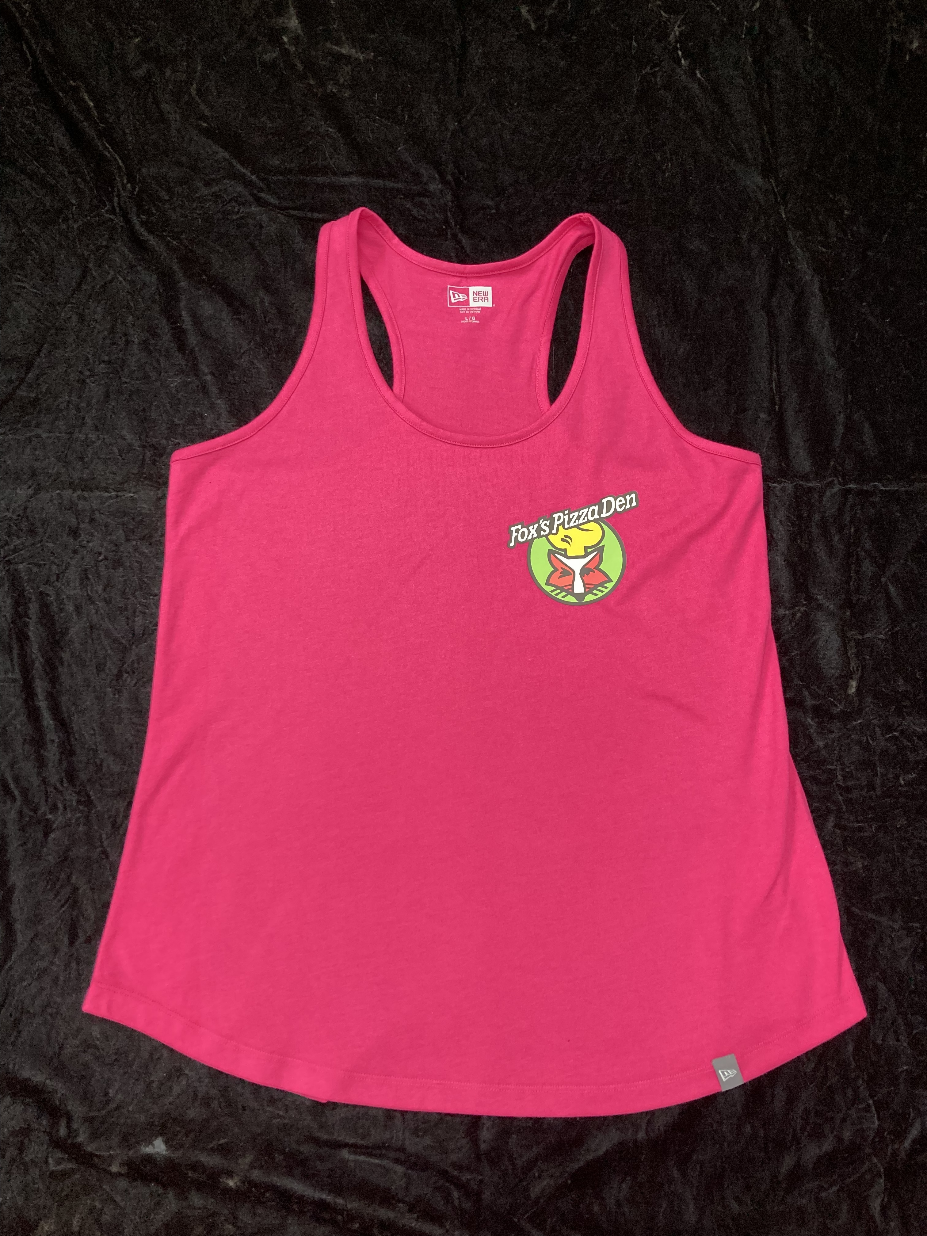SALE Fox's Logo - LADIES Large Pink Tank Top