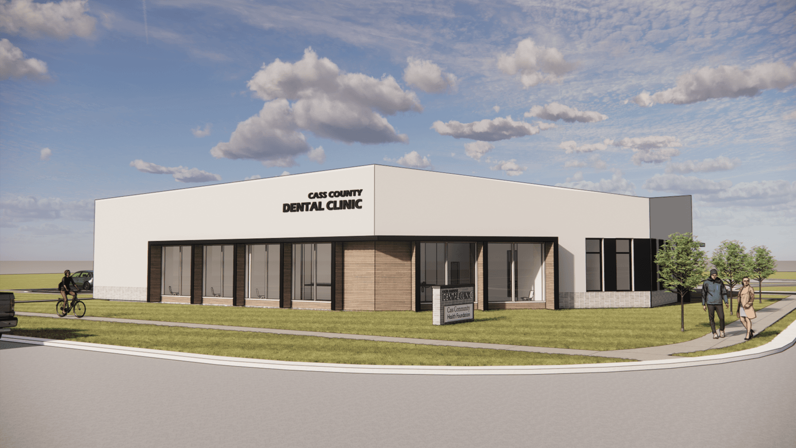 Rendering of new Cass County Dental Clinic building