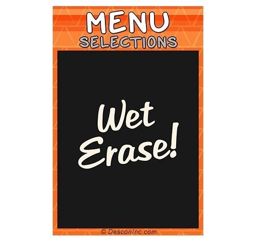 Wet Erase Menu Board