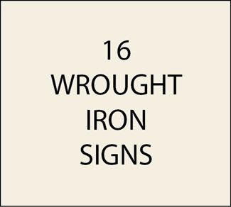 O24980 - Western Wrought Iron, Steel and Aluminum Signs