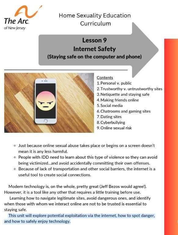 Lesson 9: Internet Safety 