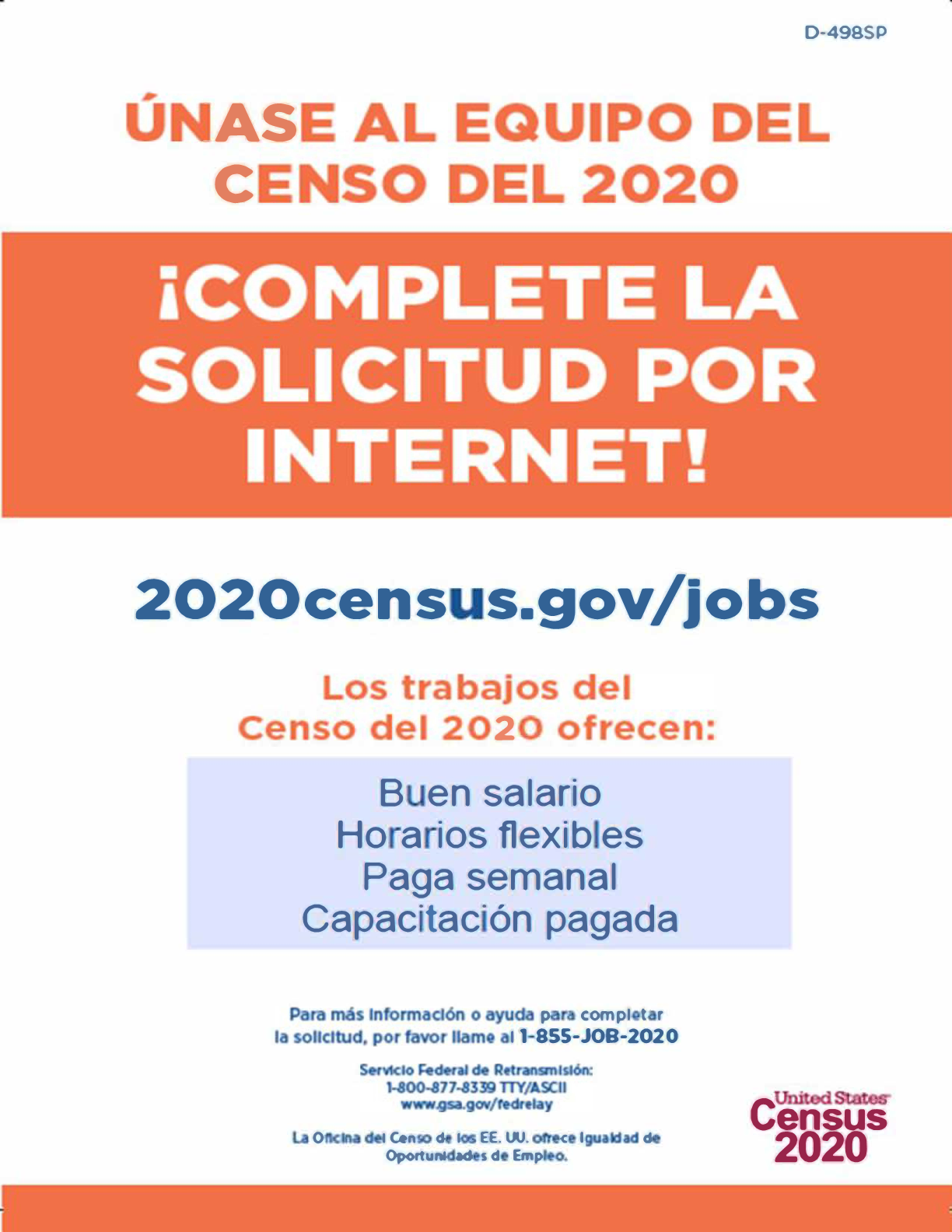 Census Jobs Poster in Spanish