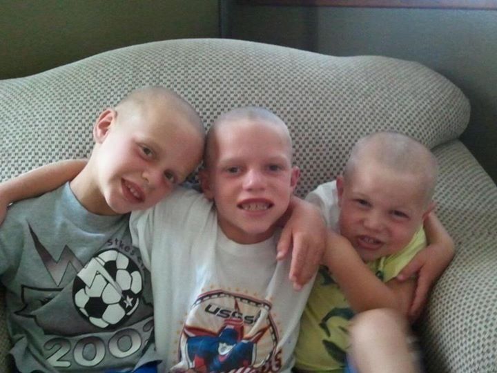 Fleming boys shaved their heads!