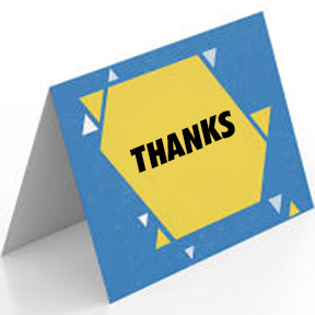 Custom A-2 Note or Thank You Card - 5.5" x 4.25" printed 1-side