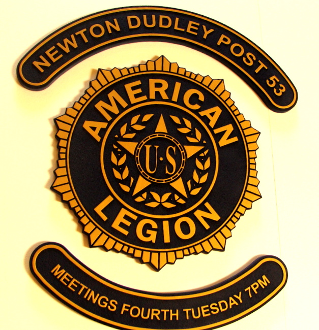 Military Carved Wood Plaques For Units Individuals V31183 American Legion Post Carved Wood Wall Plaque